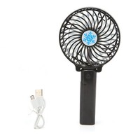 NNDA CO Foldable Handheld Mini Fan USB Power Rechargeable Battery Operated Hand Bar Fans  for Traveling Fishing Camping Hiking Backpacking BBQ Baby Stroller Picnic Biking Boating(ABS) (black) - B0721JXBJT